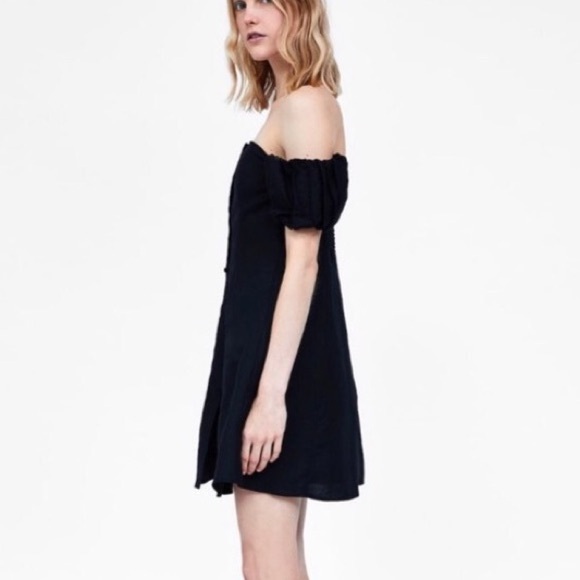 Zara Lilen Viscose Off-Shoulder Dress - Picture 2 of 6
